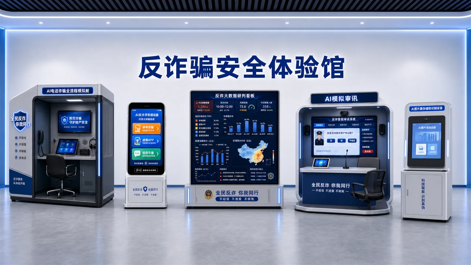 反诈骗安全体验馆整体解决方案展示图